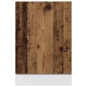 Old Wood Dishwasher Panel 45x3x67 cm | Durable Engineered Wood