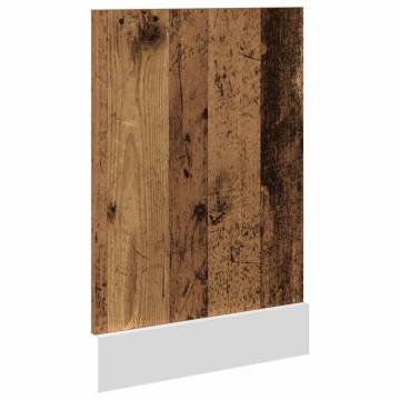 Old Wood Dishwasher Panel 45x3x67 cm | Durable Engineered Wood