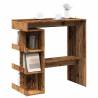  Bar Table with Storage Rack Old Wood 100x48x101.5 cm Colour old wood Quantity in Package 1 