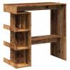 Bar Table with Storage Rack - Old Wood 100x48x101.5 cm