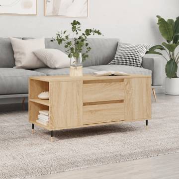 Sonoma Oak Coffee Table - Elegant & Spacious | HipoMarket