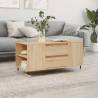 Coffee Table Sonoma Oak 102x44.5x50 cm Engineered Wood Colour sonoma oak Quantity in Package 1 