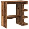 Bar Table with Storage Rack - Old Wood 100x48x101.5 cm