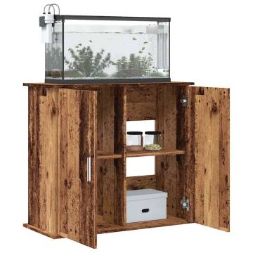 Aquarium Stand Old Wood 81x36x73 cm - Stylish & Durable