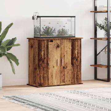 Aquarium Stand Old Wood 81x36x73 cm - Stylish & Durable