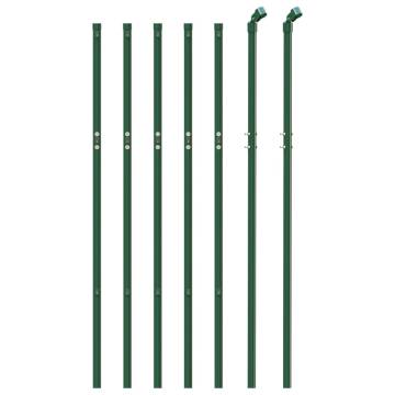 Wire Mesh Fence Green 1.1x10m - Galvanised Steel - HipoMarket