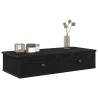 Stylish Black Wall Shelf with Drawers - 80x31 cm | HipoMarket