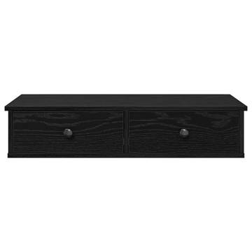 Stylish Black Wall Shelf with Drawers - 80x31 cm | HipoMarket