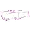 Stylish Black Wall Shelf with Drawers - 80x31 cm | HipoMarket