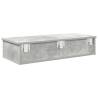 Wall Shelf with Drawers - Concrete Grey 80x31 cm | HipoMarket