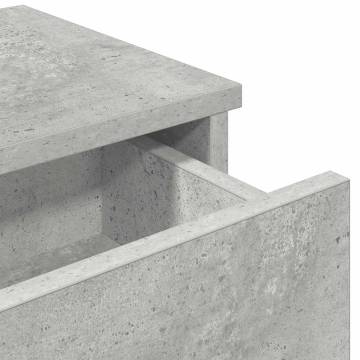 Wall Shelf with Drawers - Concrete Grey 80x31 cm | HipoMarket