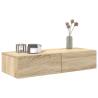 Wall Shelf with Drawers - Sonoma Oak | HipoMarket