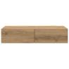 Wall Shelf with Drawers - Artisan Oak, 80x33x17 cm