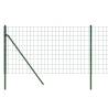 Wire Mesh Fence Green 1.1x10m - Galvanised Steel - HipoMarket