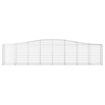 Arched Gabion Baskets - 20 pcs Galvanised Iron | HipoMarket