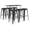 7 Piece Bar Set Black Colour black Number of 6 