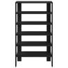 Elegant Black Shoe Rack - 61x32x105 cm - Engineered Wood