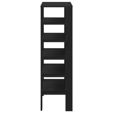 Elegant Black Shoe Rack - 61x32x105 cm - Engineered Wood