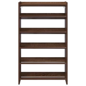 Shoe Rack Brown Oak 60x25x100 cm | Durable Engineered Wood