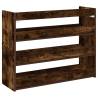 Shoe Rack Smoked Oak 80x25x61.5 cm - Elegant Storage Solution