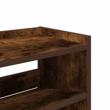 Shoe Rack Smoked Oak 80x25x61.5 cm - Elegant Storage Solution