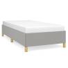 Light Grey Bed Frame 90x190 cm - Single Fabric Design