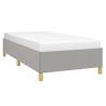 Light Grey Bed Frame 90x190 cm - Single Fabric Design