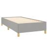 Light Grey Bed Frame 90x190 cm - Single Fabric Design