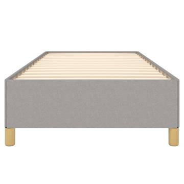 Light Grey Bed Frame 90x190 cm - Single Fabric Design