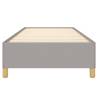 Light Grey Bed Frame 90x190 cm - Single Fabric Design