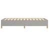 Light Grey Bed Frame 90x190 cm - Single Fabric Design