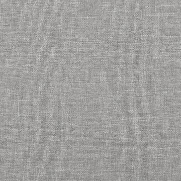 Light Grey Bed Frame 90x190 cm - Single Fabric Design