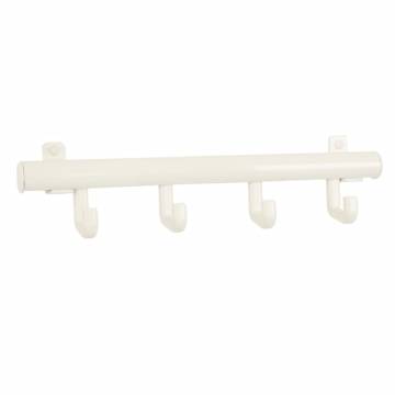 V-Part Coat Rack with 4 Hooks - Techno 4 White | Hipo Market