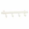 V-Part Coat Rack with 4 Hooks - Techno 4 White | Hipo Market