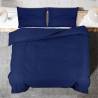 Navy Blue Duvet Cover Set 225x220 cm - Lightweight Microfiber