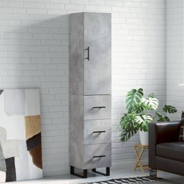 Highboard Concrete Grey - Stylish & Durable Storage Solution