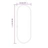 Wall Mirror Silver 40x15 cm Oval - Minimalistic Decor