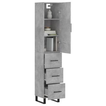 Highboard Concrete Grey - Stylish & Durable Storage Solution