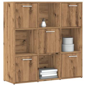 Bookshelf Artisan Oak 90x28x90 cm - Durable Engineered Wood