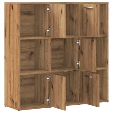 Bookshelf Artisan Oak 90x28x90 cm - Durable Engineered Wood