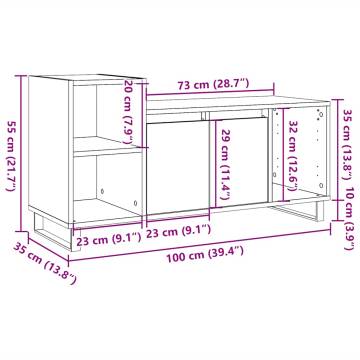 Stylish Old Wood TV Cabinet - 100x35x55 cm | HiPo Market