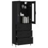 Stylish Highboard Black 69.5x34x180 cm | Hipomarket