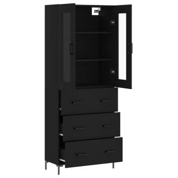 Stylish Highboard Black 69.5x34x180 cm | Hipomarket