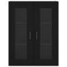 Stylish Highboard Black 69.5x34x180 cm | Hipomarket