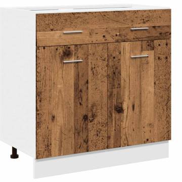 Drawer Bottom Cabinet - Old Wood Engineered Wood | HipoMarket