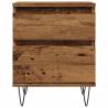 Stylish Old Wood Bedside Cabinet - 40x35x50 cm