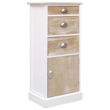 Durable Paulownia Wood Side Cabinet - 38x28x86 cm | Hipo Market