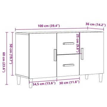 Sideboard Artisan Oak 100x36x60 cm | Modern Storage Solution