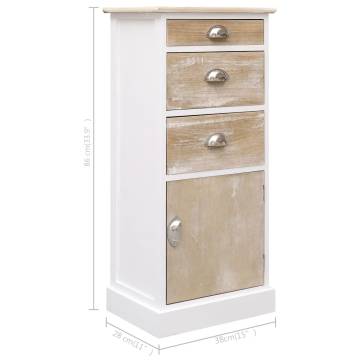 Durable Paulownia Wood Side Cabinet - 38x28x86 cm | Hipo Market