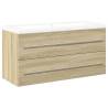 2 Piece Bathroom Furniture Set - Sonoma Oak - Hipomarket UK